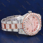 41 MM Rose Gold Datejust VVS1 D Color Moissanite Watch