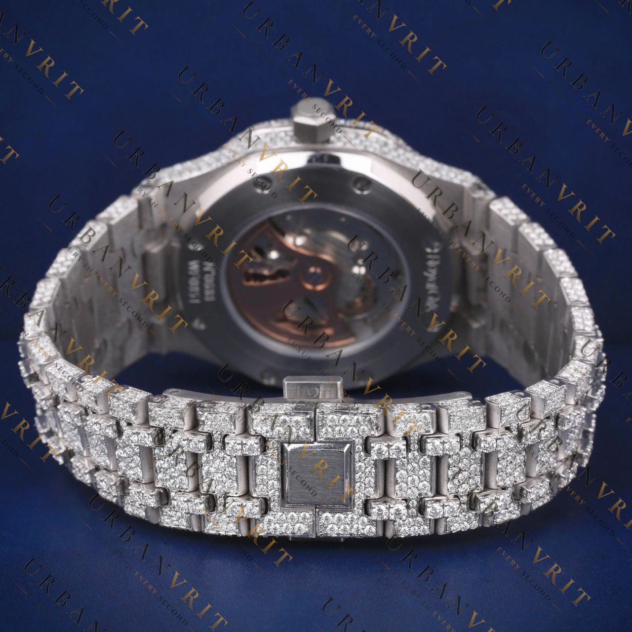 36MM Classic Iced Out Moissanite Watch  VVS1 D Color