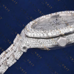 36MM Classic Iced Out Moissanite Watch  VVS1 D Color