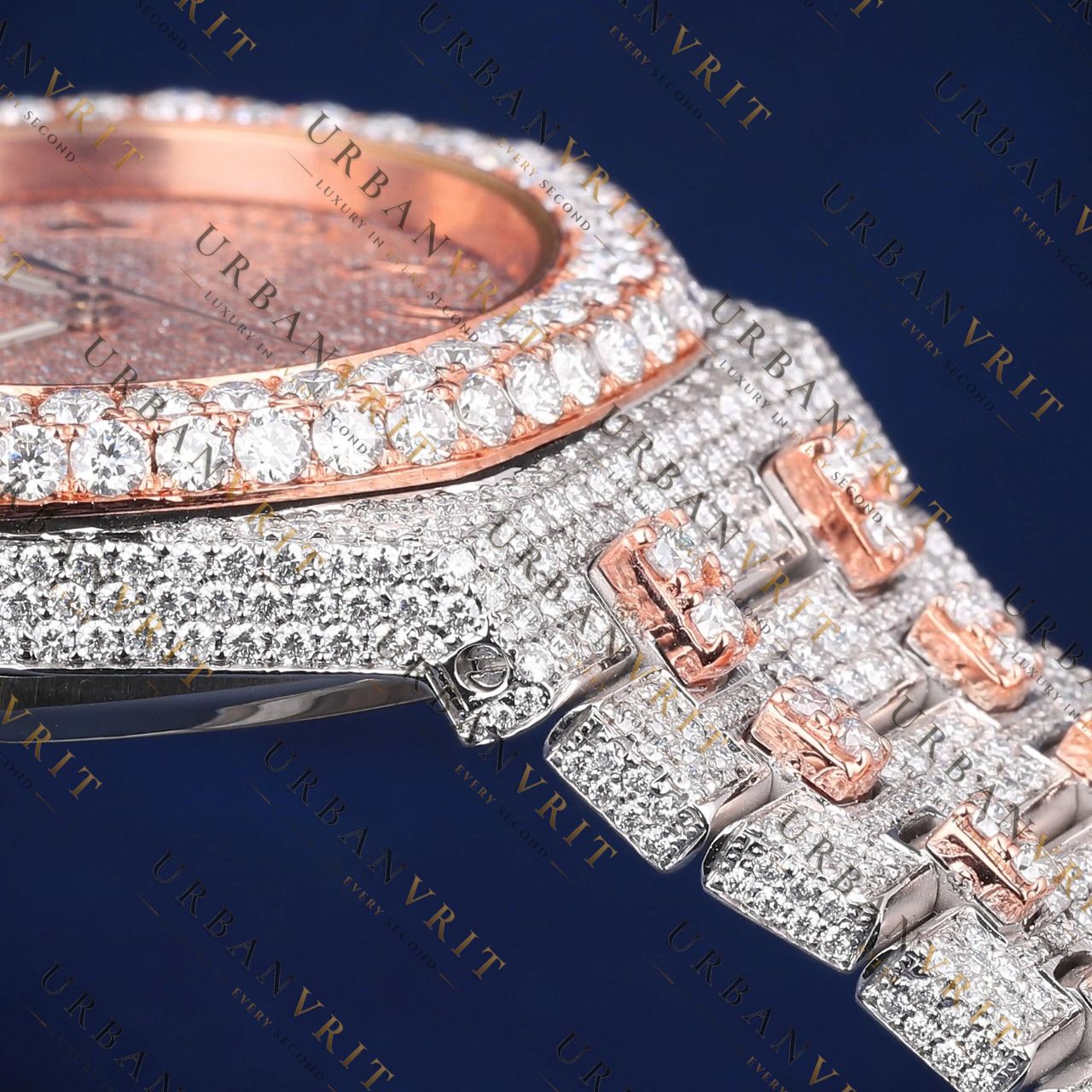 Arabic Dial VVS1 D Color  Moissanite Watch