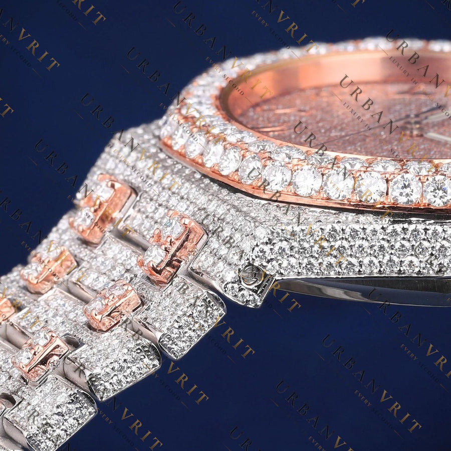 Arabic Dial VVS1 D Color  Moissanite Watch