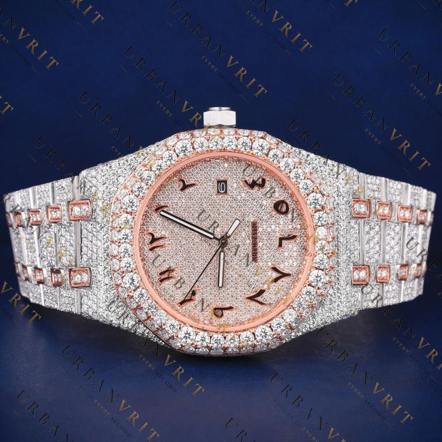 Arabic Dial VVS1 D Color Moissanite Watch