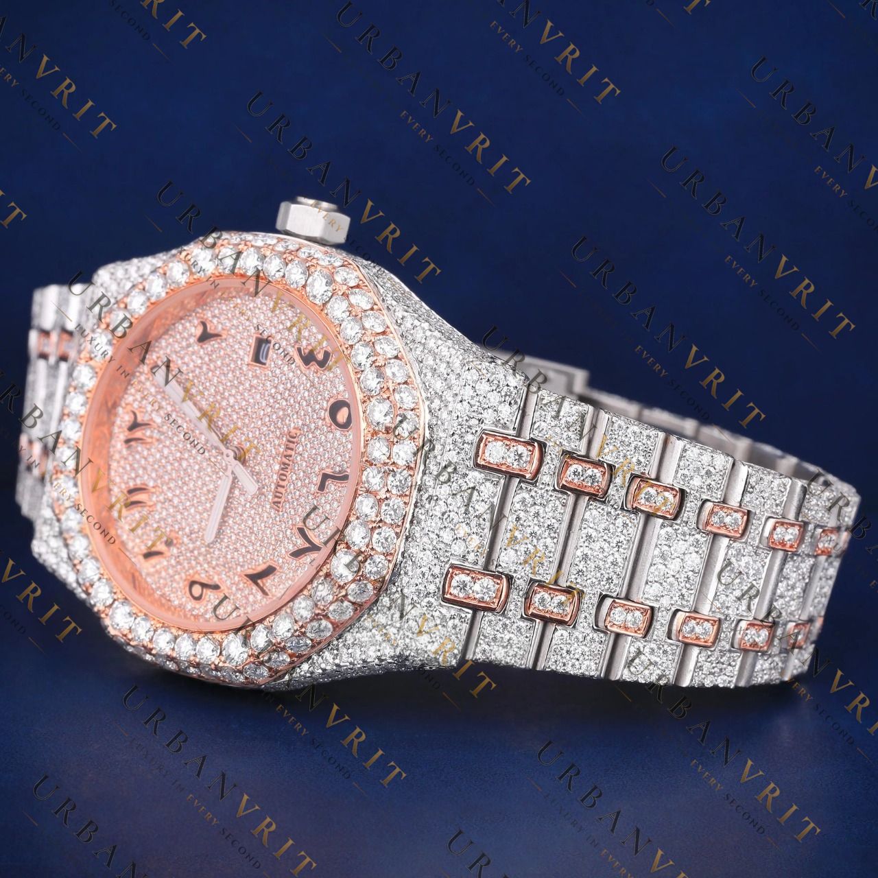 Arabic Dial VVS1 D Color Moissanite Watch