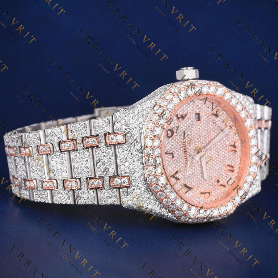 Arabic Dial VVS1 D Color Moissanite Watch