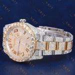 Gold Date just VVS1 D Color  Moissanite Watch