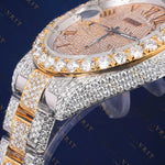 Gold Date just VVS1 D Color  Moissanite Watch
