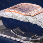 Rose Gold Square Moissanite VVS1 D Color Watch