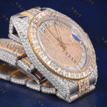 Baguette & Round Bezel VVS1 D Color Moissanite Watch