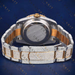 36MM Two Tone Date- Just VVS1 D Colour  Moissanite Watch