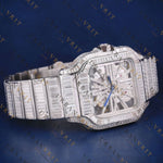 Skeleton VVS1 D Color Moissanite Watch