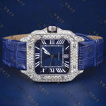 Blue Dial VVS1 D Color Moissanite Watch