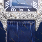 Blue Dial VVS1 D Color Moissanite Watch