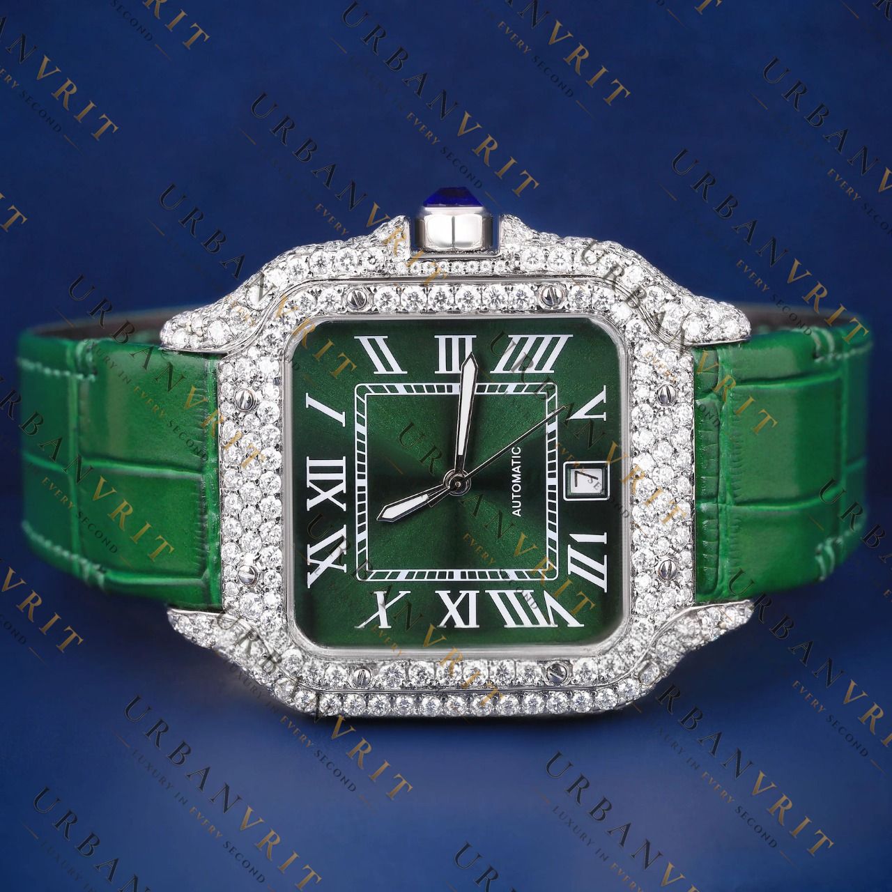 Green Dial VVS1 D Color Moissanite Watch