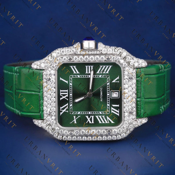 Green Dial VVS1 D Color Moissanite Watch