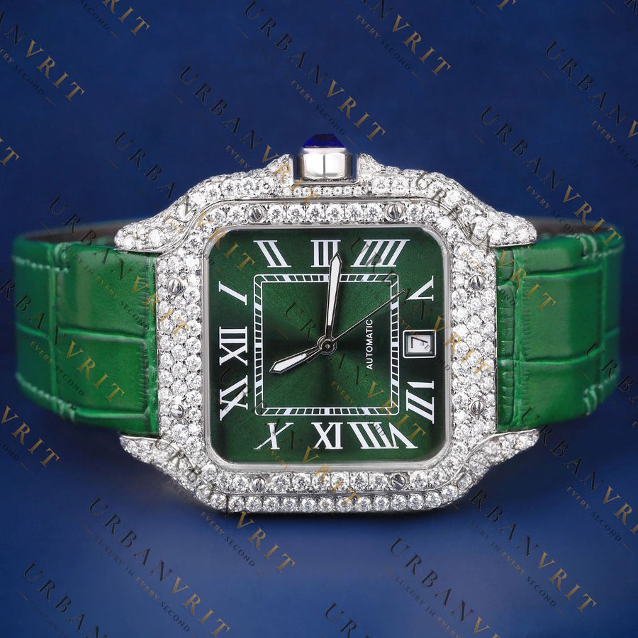 Green Dial VVS1 D Color Moissanite Watch