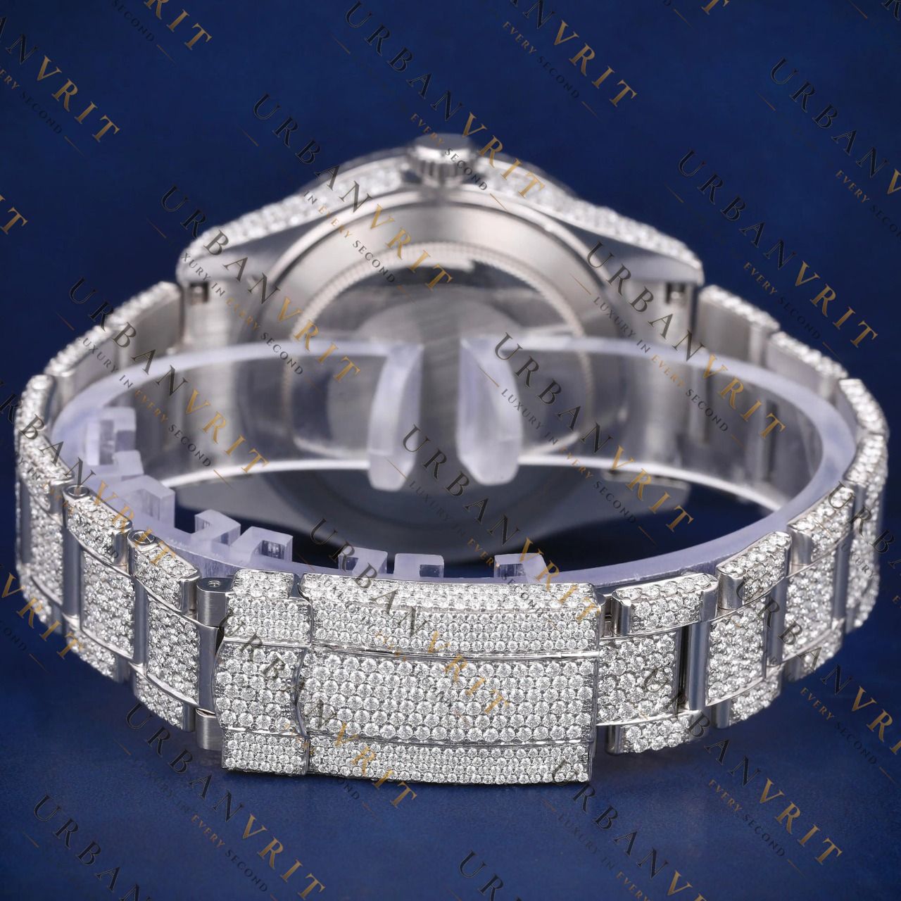 Iced GMT VVS1 D Color Moissanite Watch