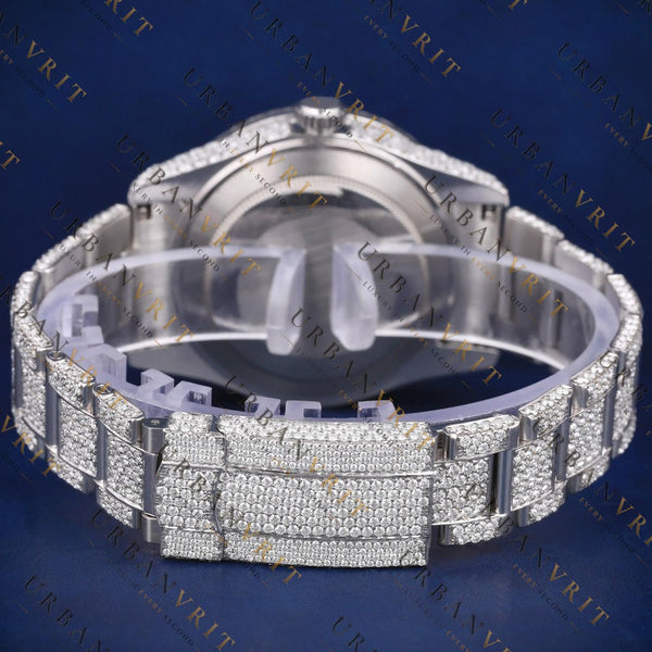 Iced GMT VVS1 D Color Moissanite Watch