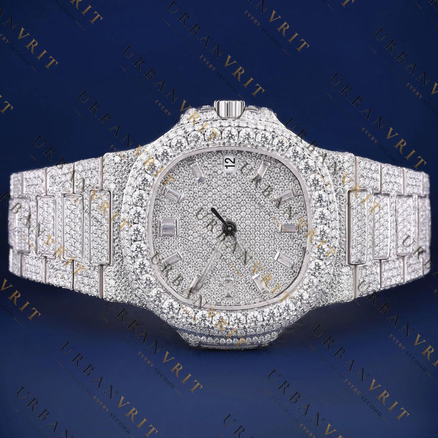 Classic Iced VVS1 D Color Moissanite Watch