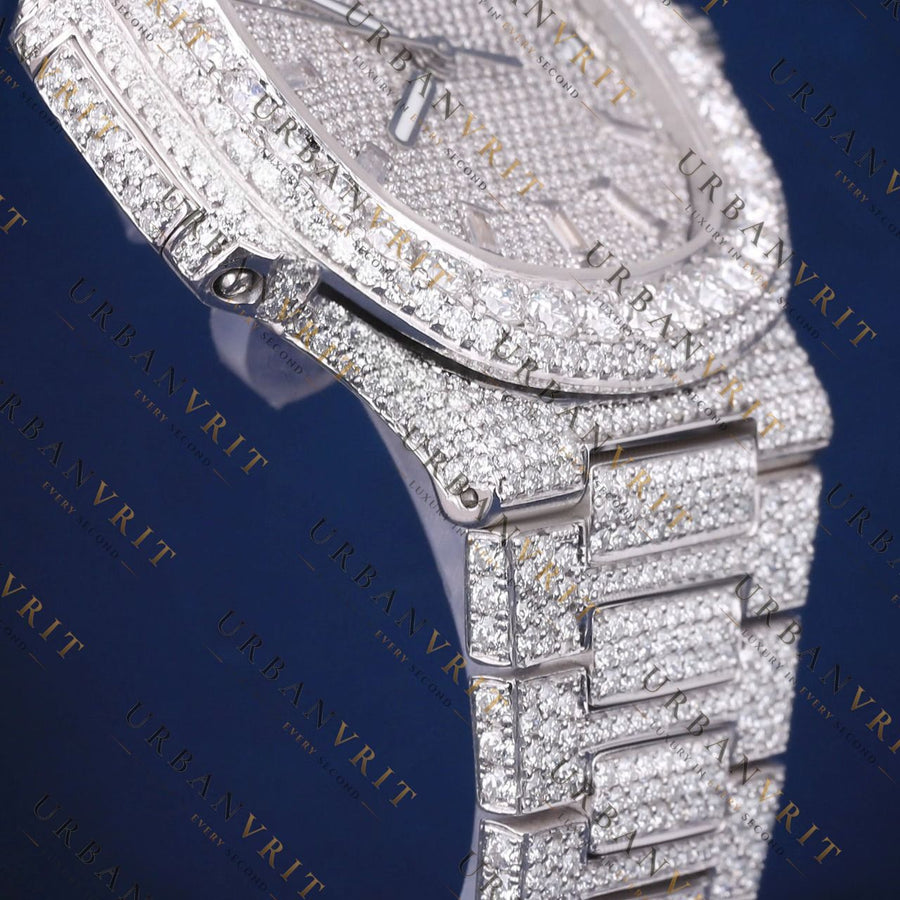 Classic Iced VVS1 D Color Moissanite Watch