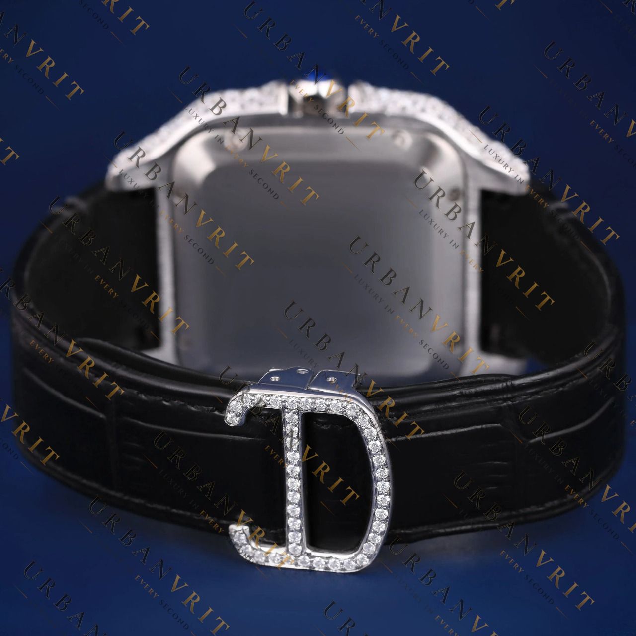 Iced Santos VVS1 D Color Moissanite Watch