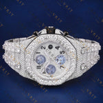 Iced Chronograph VVS1 D Color Moissanite Watch
