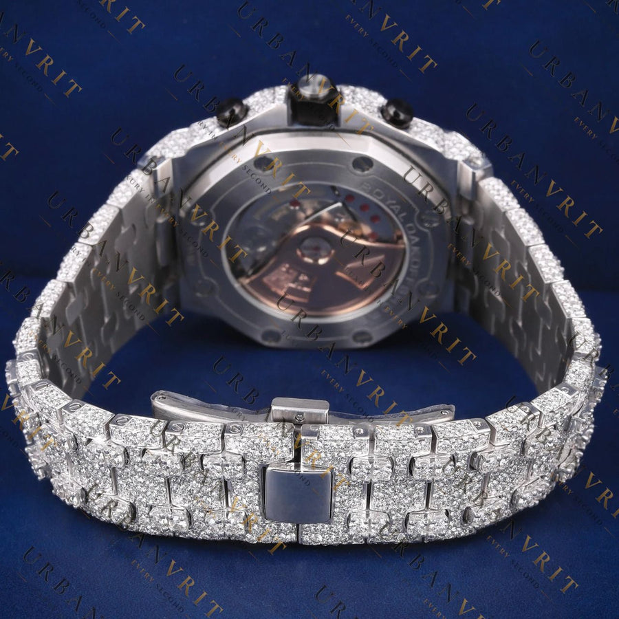 Iced Chronograph VVS1 D Color Moissanite Watch