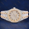Two Tone Iced VVS1 D Color Moissanite Watch