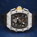 Iced Skeleton Chronograph VVS1 D Color Moissanite Watch