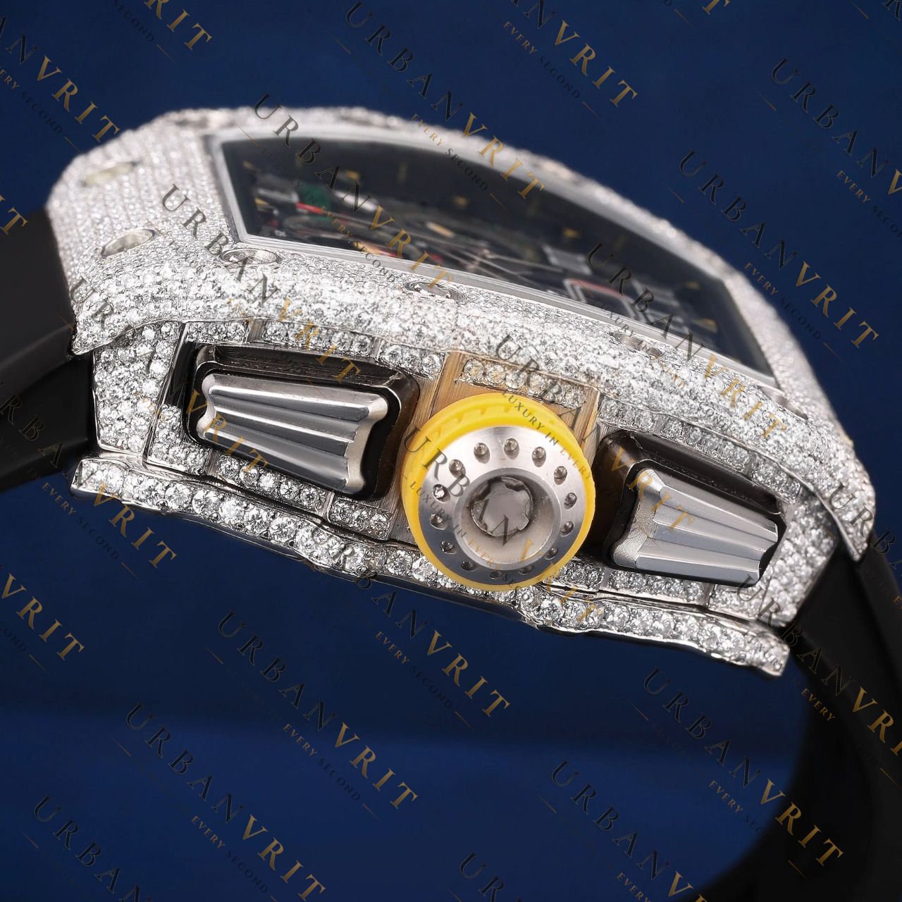 Iced Skeleton Chronograph VVS1 D Color Moissanite Watch