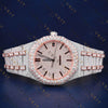 Rose Gold VVS1 D Color Moissanite Day-Date Watch