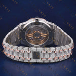 Rose Gold VVS1 D Color Moissanite Day-Date Watch