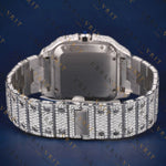 Rose Gold Santos VVS1 D Color Moissanite Watch