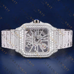 Skeleton Santos VVS1 D Color Moissanite Watch