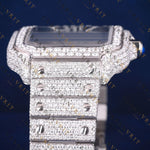 Skeleton Santos VVS1 D Color Moissanite Watch