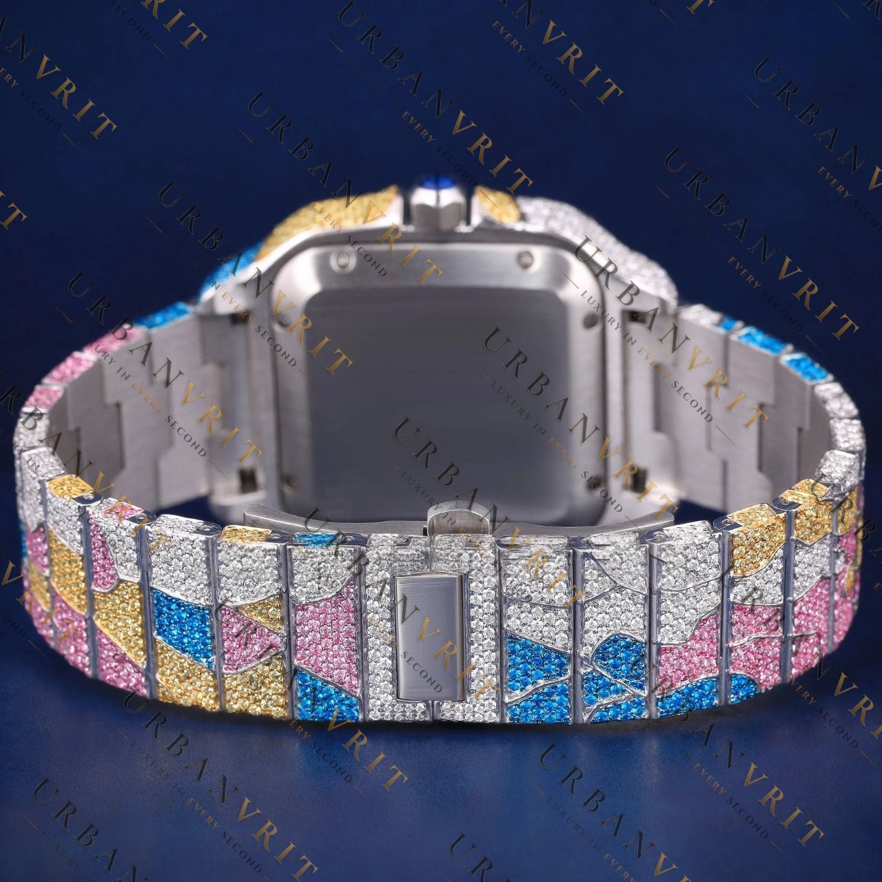 Rainbow Santos VVS1 D Color Moissanite Watch