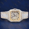 Two Tone Santos VVS1 D Color Moissanite Watch
