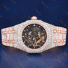 Rose Gold Skeleton VVS1 D Color Moissanite Watch