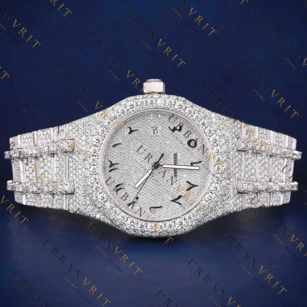Arabic Dial VVS1 D Color Moissanite Watch