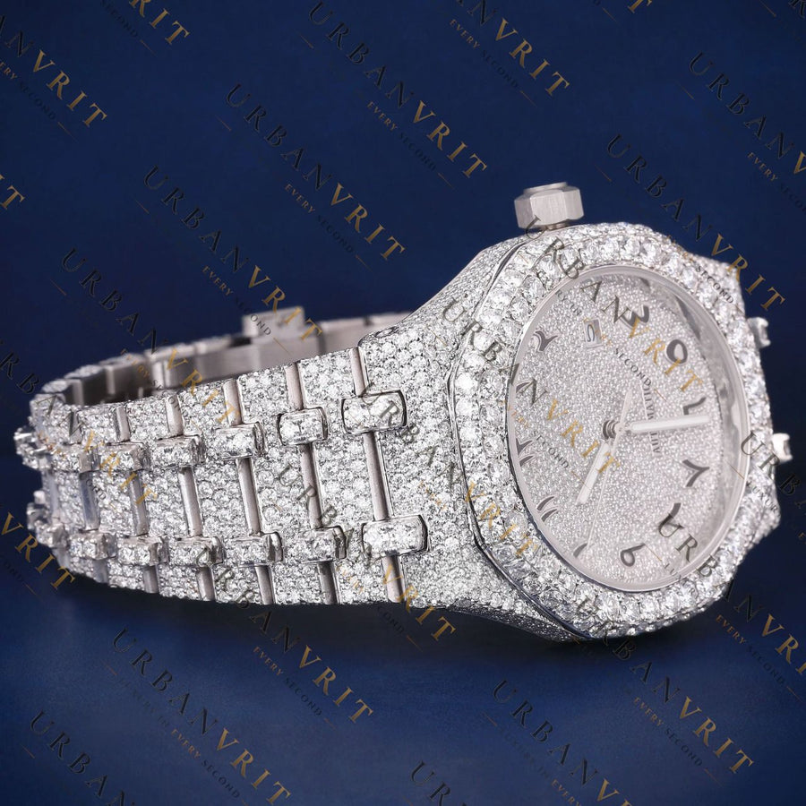 Arabic Dial VVS1 D Color Moissanite Watch
