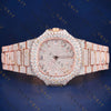 Rose Gold Baguette VVS1 D Color Moissanite Watch