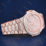 Rose Gold Baguette VVS1 D Color Moissanite Watch