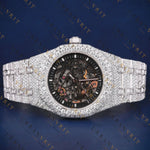 Skeleton Dial VVS1 D Moissanite Watch