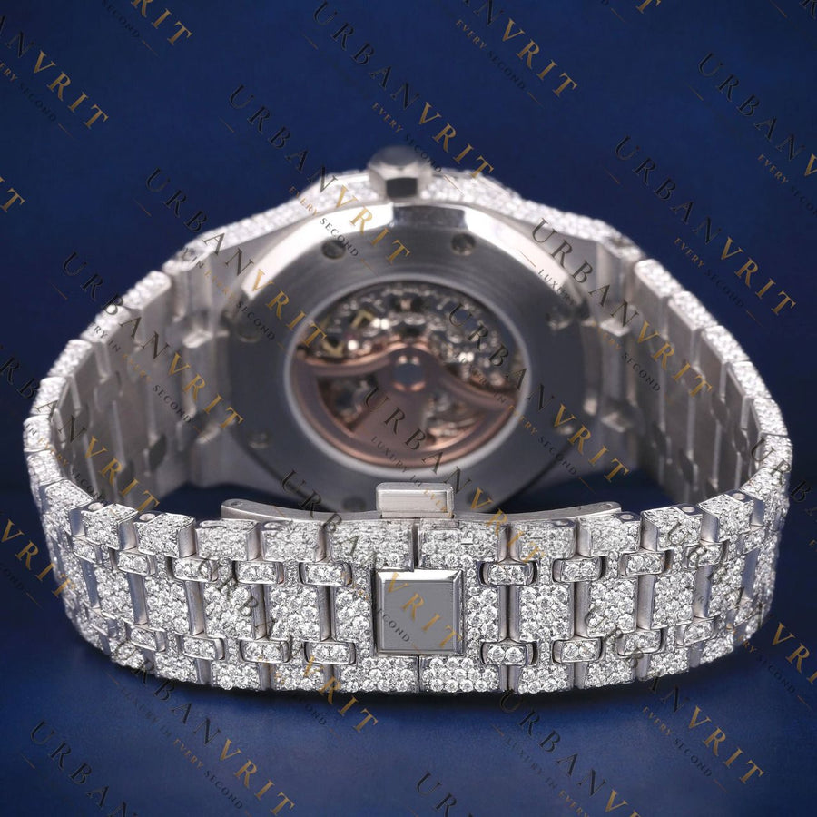 Skeleton Dial VVS1 D Moissanite Watch