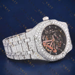 Skeleton Dial VVS1 D Moissanite Watch
