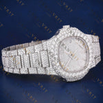 Fully Iced VVS1 D Color Moissanite Watch