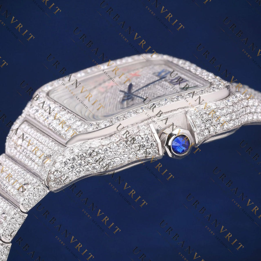 Rainbow Roman VVS1 D Moissanite Watch