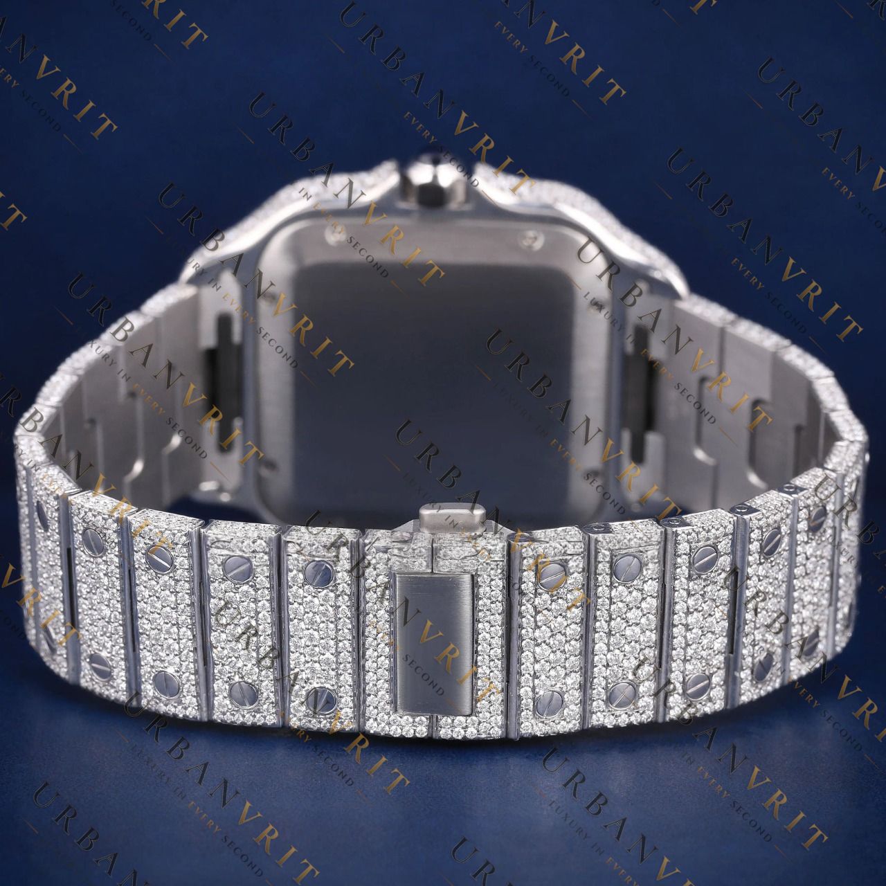 Luxury Two Tone Roman Numeral VVS1 D Color  Moissanite Watch