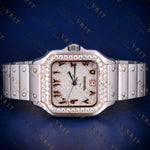 Luxury Rose Gold Dial Watch VVS1 D Color Moissanite Watch