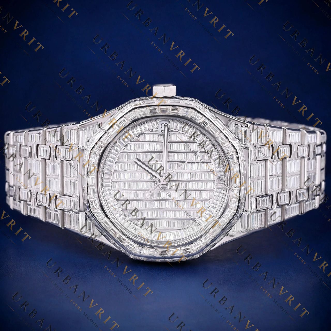 Luxury Baguette VVS1 D Color Moissanite Watch