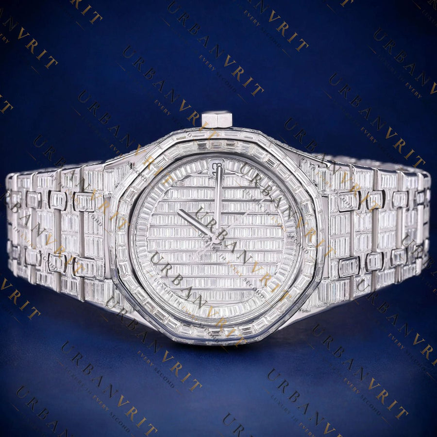 Luxury Baguette VVS1 D Color Moissanite Watch